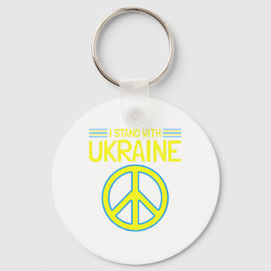 Ukraine Ukrainian Support Anti-war I Stand With Uk Key Ring