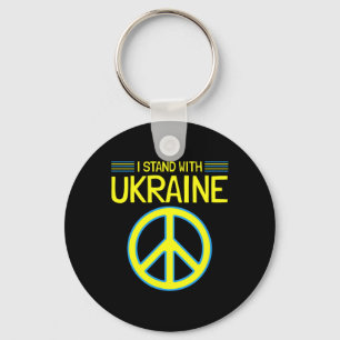 Ukraine Ukrainian Support Anti-war I Stand With Uk Key Ring