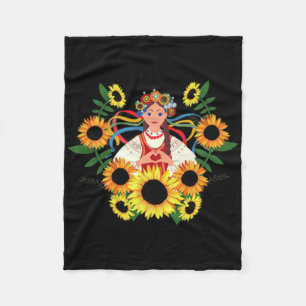 Ukraine Ukrainian Support Ukraine I Stand With Ukr Fleece Blanket