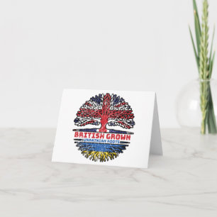 Ukraine Ukrainian Uk United Kingdom British Tree Card