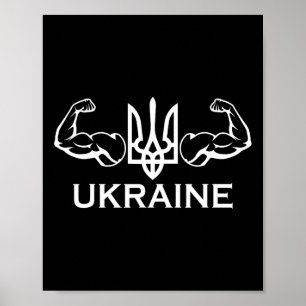 Ukraine Ukrainian Ukrainian Kiev Trysub Flag  Poster