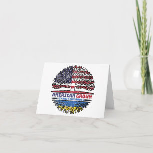 Ukraine Ukrainian US American USA United States Card