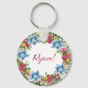 Ukraine Ukrainian Wreath Flowers Faith Hope Key Ring