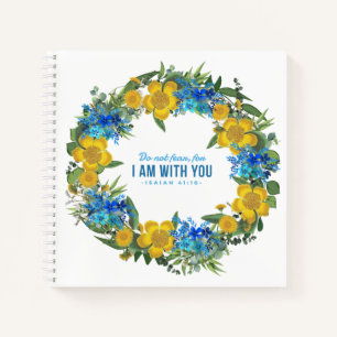 Ukraine Ukrainian Wreath Flowers Faith Hope Notebook