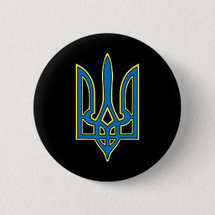 Ukraine Ukrainians Ukrainian Kiev Trysub Flag 1  6 Cm Round Badge