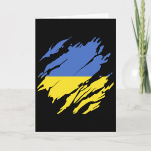 Ukraine Ukranian Flag Pride Roots Heritage Card