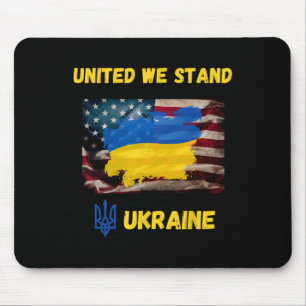 Ukraine United We Do Stand American Friendship Fla Mouse Pad