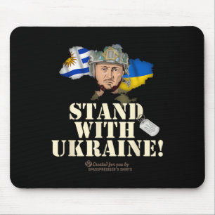 Ukraine Uruguay Flags Zelenskyy Stand With Ukraine Mouse Pad