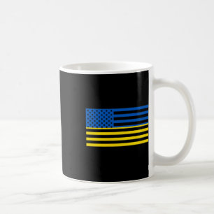 Ukraine Usa Flag Ukrainian American Citizen Bynner Coffee Mug