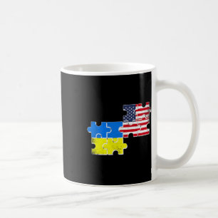 Ukraine Usa Flags Vintage Ukrainian American Roots Coffee Mug