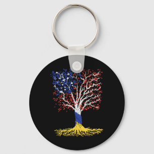 Ukraine Usa Friendship America Ukrainian Roots  Key Ring