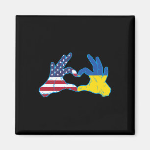Ukraine Usa Pride - Proud Ukrainian American Magnet