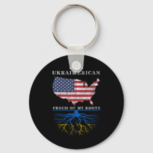 Ukraine Usa Proud Of Both Countries Ukraimerican 2 Key Ring