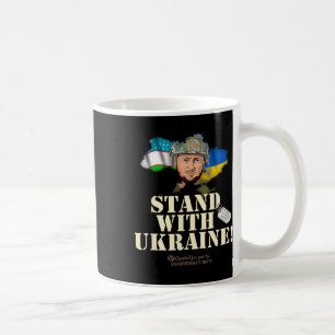 Ukraine Uzbekistan Volodymyr Zelenskyy Stand With  Coffee Mug