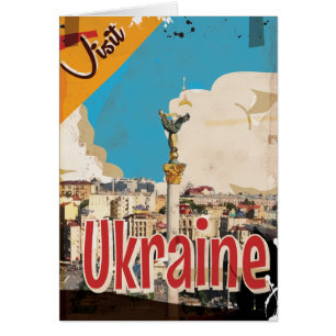 Ukraine Vintage Travel Poster