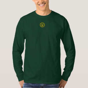 Ukraine Volodymyr Zelensky Green Golden Trident T-Shirt