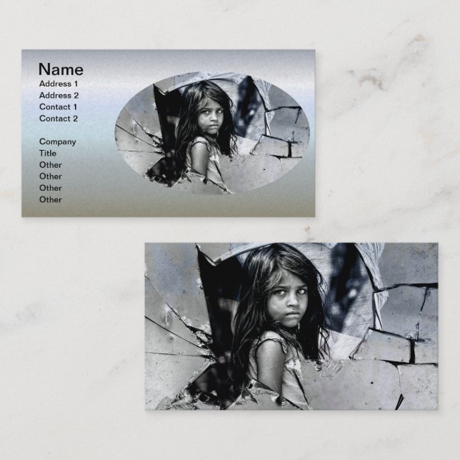 Ukraine War on Children Business Card (Front/Back)