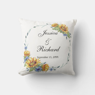 Ukraine Watercolor Wedding  throw pillow