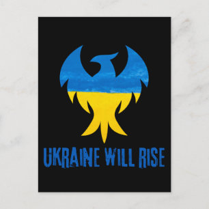 Ukraine Will Rise Phoenix Postcard