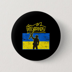 Ukraine Wolverines 6 Cm Round Badge