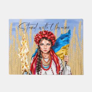 Ukraine Woman Support Drawstring Bag Notebook Doormat