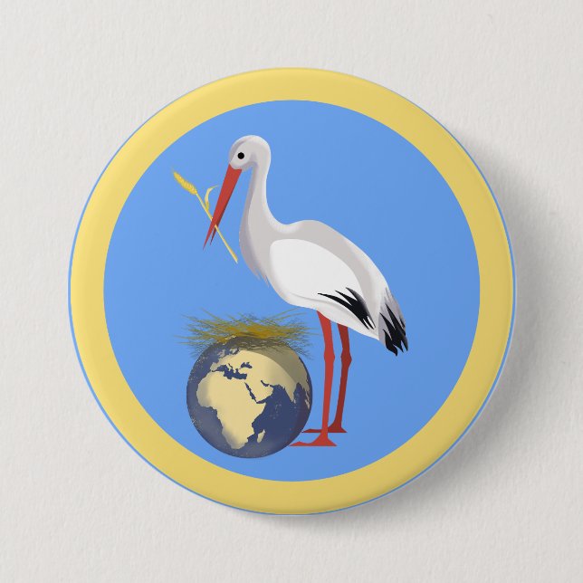 Ukraine " yellow blue" peace colourful button (Front)