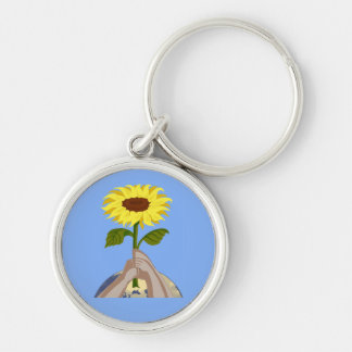 Ukraine " yellow blue" peace sunflower colourful  key ring