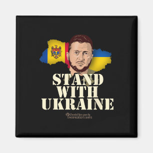 Ukraine Zelensky Flags Of Republic Of Moldova And Magnet