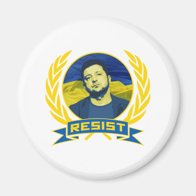 Ukraine Zelensky Resist Magnet (Front)