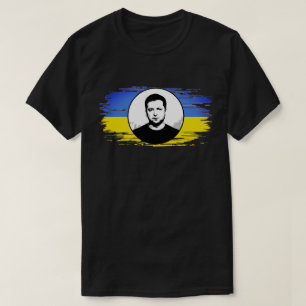 Ukraine Zelenskyy blue yellow flag T-Shirt