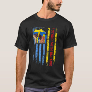 Ukrainer Ukrainian American Flag Lover Support Fre T-Shirt