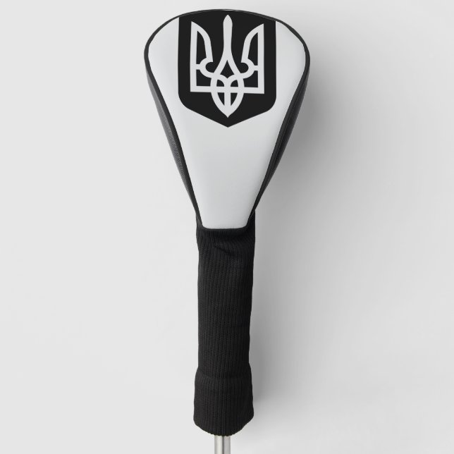 Ukraine's Tryzub Contemporary Graphic Emblem Golf Head Cover (Front)