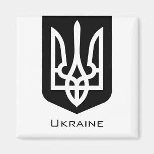 Ukraine's Tryzub Contemporary Graphic Emblem Magnet