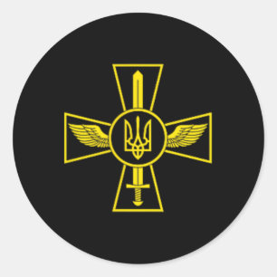 Ukrainian Air Force Emblem Ukraine Armed Forces Ua Classic Round Sticker