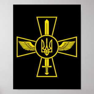 Ukrainian Air Force Emblem Ukraine Armed Forces Ua Poster
