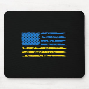 Ukrainian American Flag America Usa Ukraine Indepe Mouse Pad