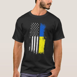 Ukrainian American Flag T Pride Ukraine USA T-Shirt