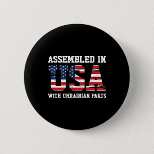 Ukrainian American Patriot Usa Grown Ukraine Us Fl 6 Cm Round Badge