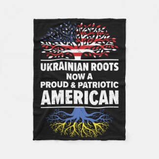 Ukrainian American Patriot Usa Grown Ukraine Us Fl Fleece Blanket