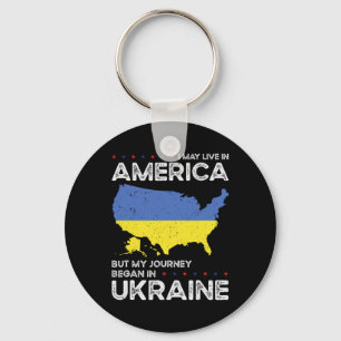 Ukrainian American Patriot Usa Grown Ukraine Us Fl Key Ring