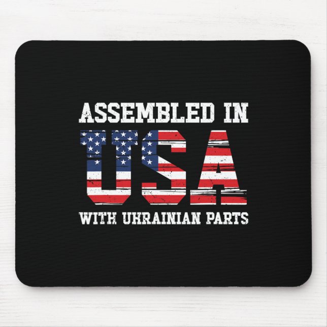 Ukrainian American Patriot Usa Grown Ukraine Us Fl Mouse Pad (Front)