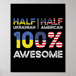 Ukrainian American Patriot Usa Grown Ukraine Us Fl Poster