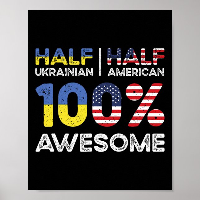 Ukrainian American Patriot Usa Grown Ukraine Us Fl Poster (Front)