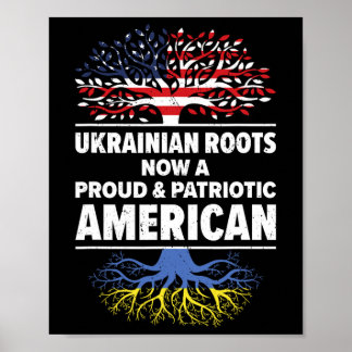 Ukrainian American Patriot Usa Grown Ukraine Us Fl Poster