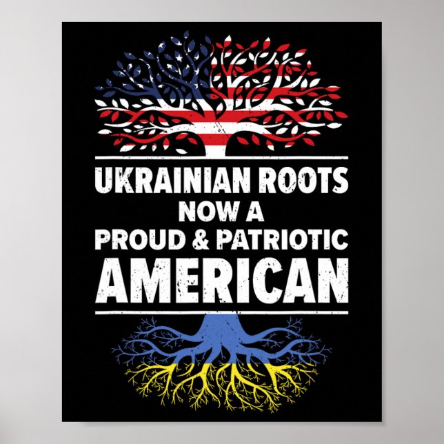 Ukrainian American Patriot Usa Grown Ukraine Us Fl Poster (Front)
