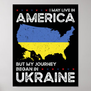 Ukrainian American Patriot Usa Grown Ukraine Us Fl Poster