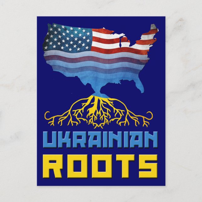 Ukrainian American Roots Postcard (Front)