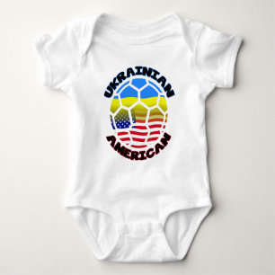 Ukrainian American Soccer Baby Bodysuit