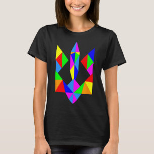 Ukrainian American T Shirt Support Ukraine Trident