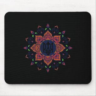 Ukrainian American Vintage Tryzub Support Ukraine Mouse Pad